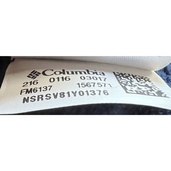 Columbia PFG Sweater Mens XL Navy Blue Fleece 1/4 Snap Mock Neck Pocket Pullover - Picture 14 of 14